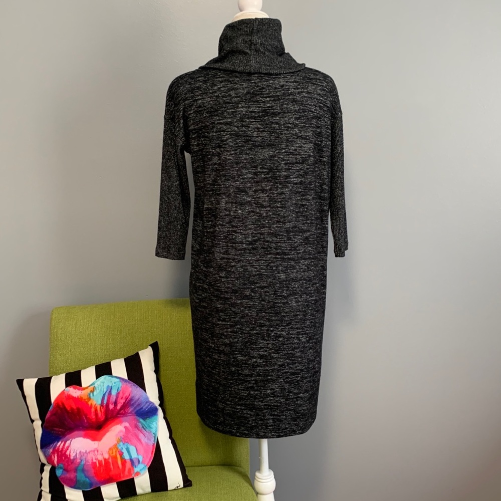 Gap Grey Oversized Turtleneck Sweater Dress - Picture 7 of 8